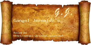Gangel Jeremiás névjegykártya